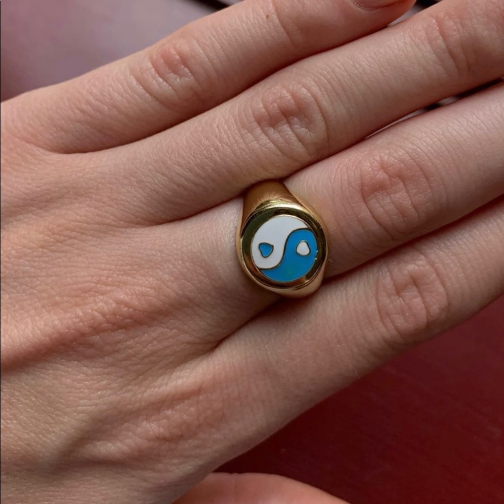 July Child Jewellery Blue Yin Yang Ring